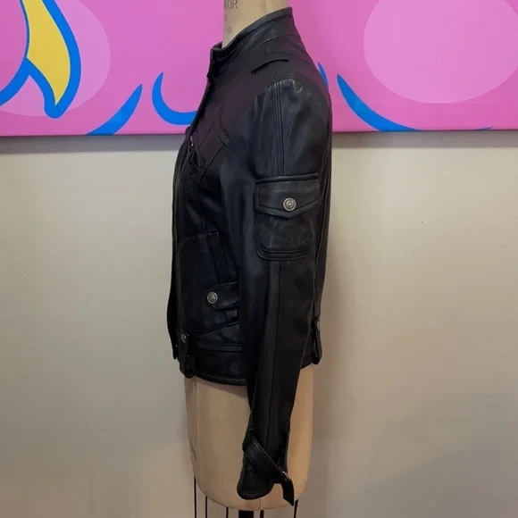 Be Forever U.G.I.Z. Black Leather Moto Jacket - Picture 9 of 15